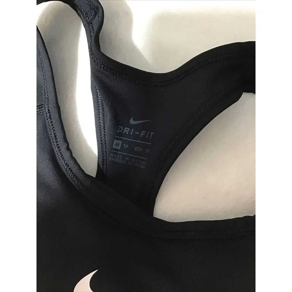 NEW $38 Nike Black‎ Swoosh Sports Racerback Bra [ SZ XS ] #3725
